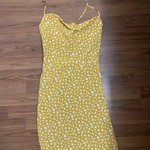 Yellow MIDI dress